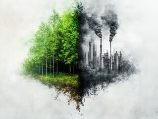 Nature vs. Industry – A Stark Contrast
