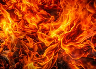 Fototapeta premium Abstract Fire Flame Motion Pattern Texture Overlay Background - Burning Fire Design