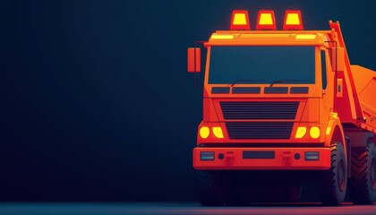 car wrecks concept. A poster featuring glowing icons of tow trucks