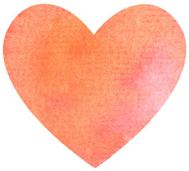 Watercolor heart texture. Watercolor heart elements for design.