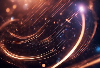 Obraz premium glowing technology lines illustration abstract backgrou background particles abstract