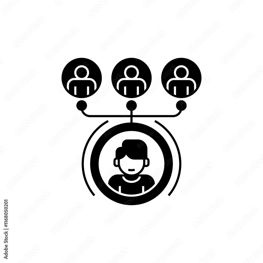 Poster referral program line icon. linear style sign for mobile concept and web design. outline vector icon