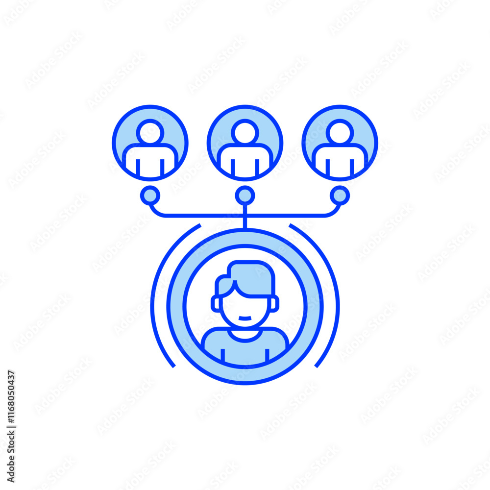 Poster referral program line icon. linear style sign for mobile concept and web design. outline vector icon