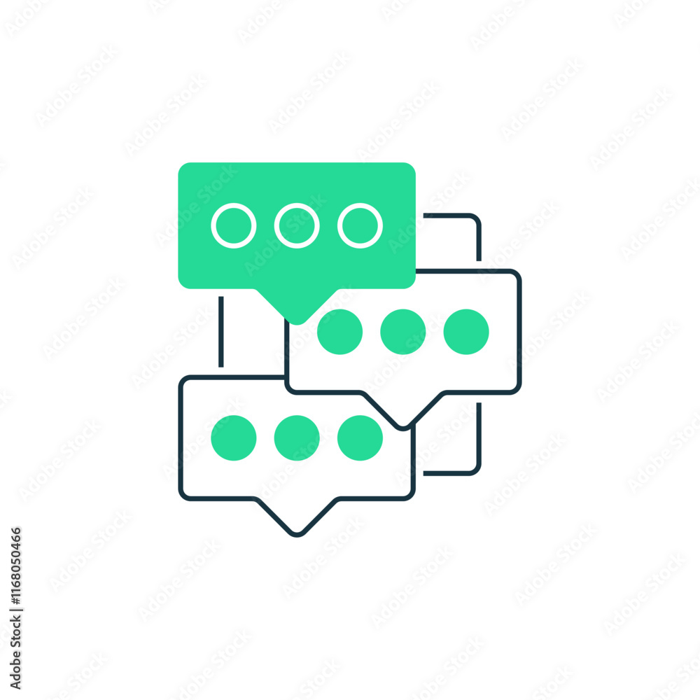 Poster speech bubble line icon. linear style sign for mobile concept and web design. outline vector icon.