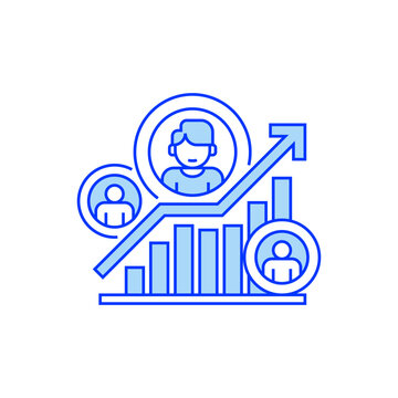 recommend clip art: Engagement Rate Line Icon. linear style sign for mobile concept and web design. Outline vector icon.