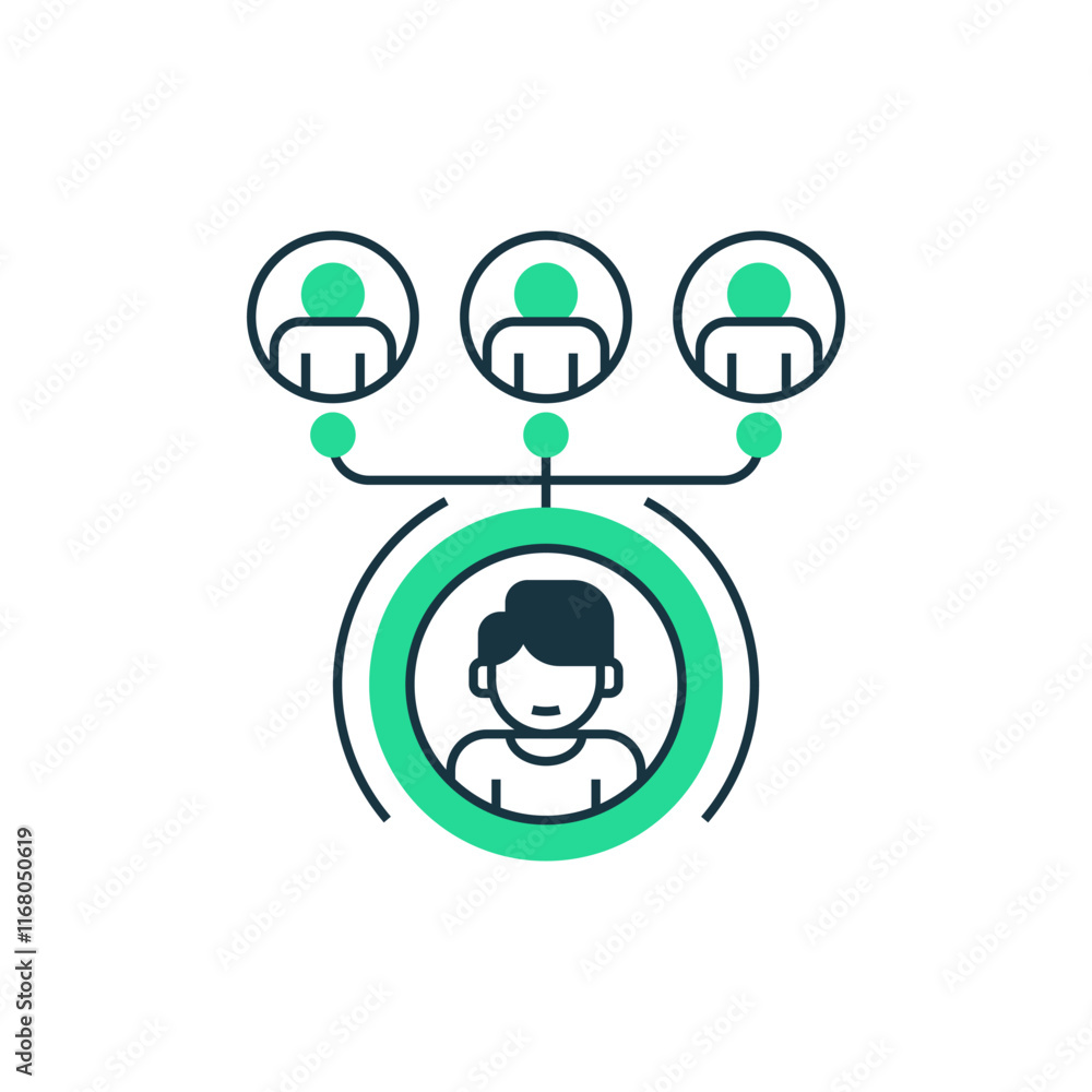 Poster referral program line icon. linear style sign for mobile concept and web design. outline vector icon