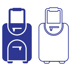 suitcase icon set. luggage baggage icon set. vector illustration eps 10.