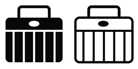 luggage bag icon for travel  or trip. travel bag icon set. vector illustration eps 10.