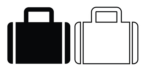 baggage, luggage icon set. Luggage suitcase icon set vector illustration eps 10.