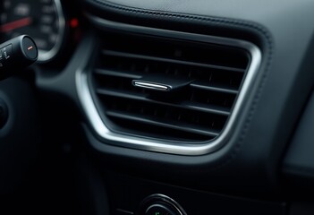 Ultra HD Close-Up of a Stylish Car Air Conditioning Vent with a Minimalist Aesthetic for Creative Projects
