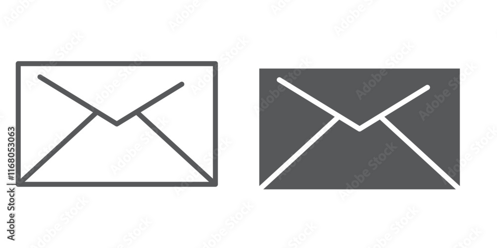 Aufkleber envelope icon, mail icon vector for web, computer and mobile app