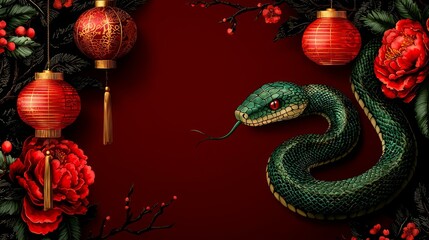 Obraz premium Chinese new year celebration china banner design festive environment close-up view cultural concept