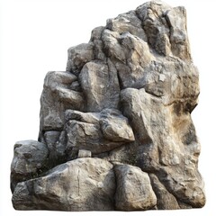 Realistic Natural Rock Formation with Texture and Detail for Outdoor Scenes and Landscaping Projects