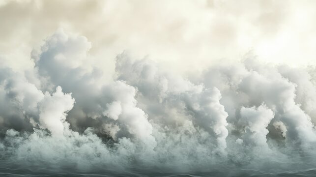 Stormy clouds obscure a dark sea.