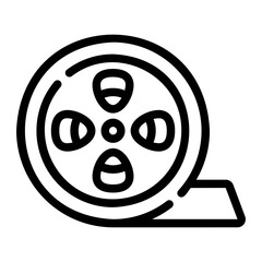 Naklejka premium film reel Line Icon