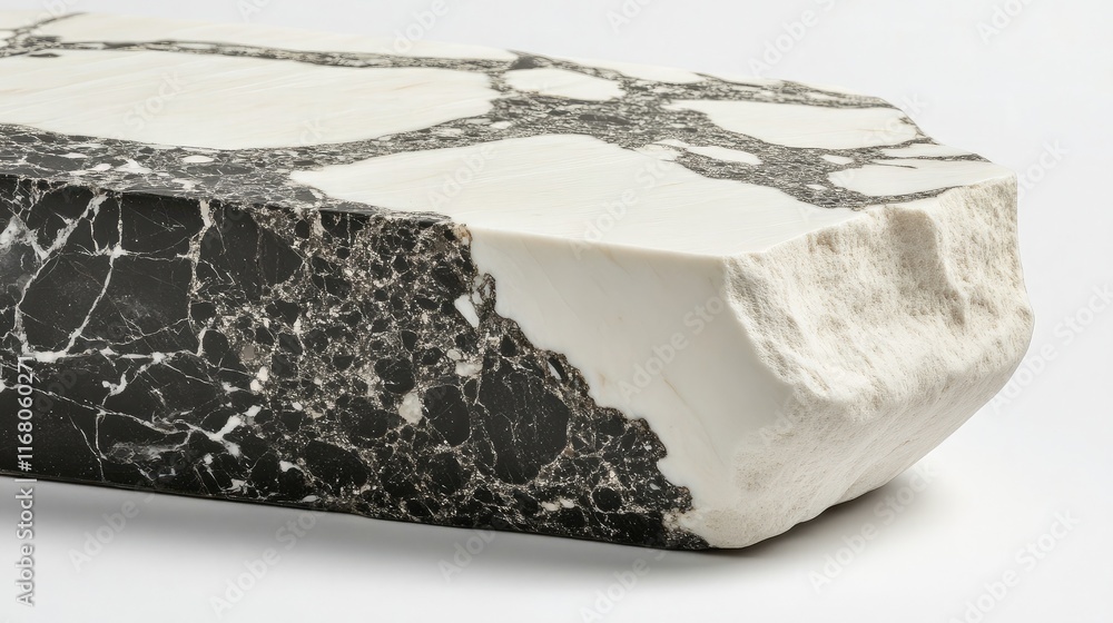 Aufkleber striking black and white marble slab with unique veining patterns ideal for modern interior design a