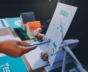 Carbon offset price report CO2 emission. Future growth Net zero waste in ESG ethical SME office...