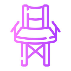 director chair Line Gradient Icon