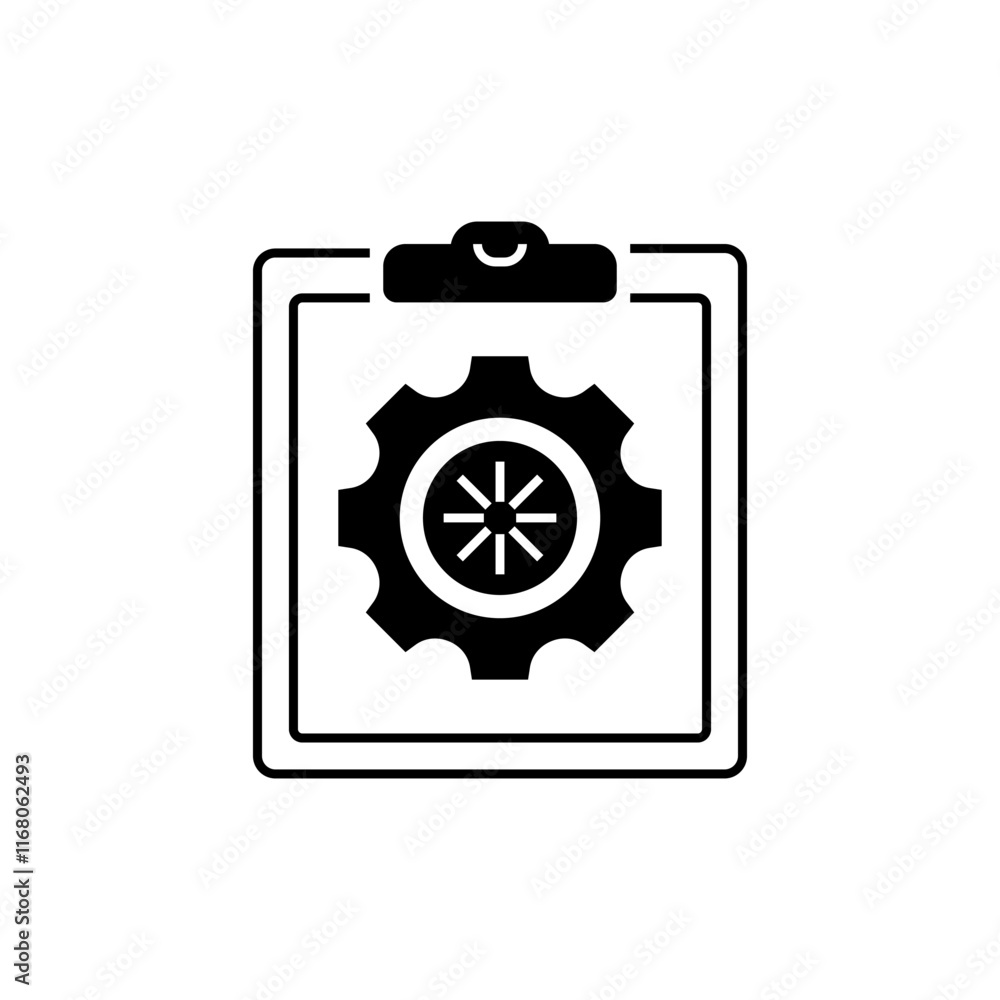 Poster task progress line icon. linear style sign for mobile concept and web design. outline vector icon.
