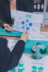 Carbon offset price report CO2 emission. Future growth Net zero waste in ESG ethical SME office...
