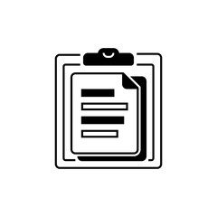 Clipboard with Paper Line Icon. linear style sign for mobile concept and web design. Outline vector icon.