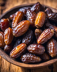 dried dates, bowl of dates, dried fruit, healthy snack, dates in bowl, fruit bowl, dried dates on table, nutritious snack, sweet dates, date fruit, table with dates, dried food, dried fruits in bowl, 