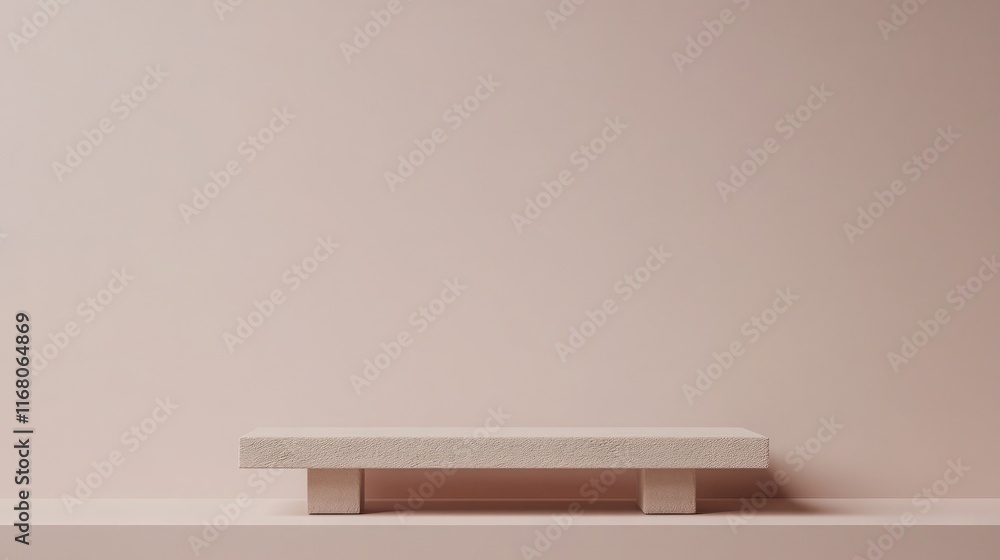 Aufkleber minimalist display surface with neutral background ideal for product photography and creative showca