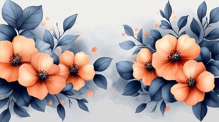 Stylish business card template with handdrawn floral elements and soft pastels isolated on a transparent background for wedding planners and event organizers