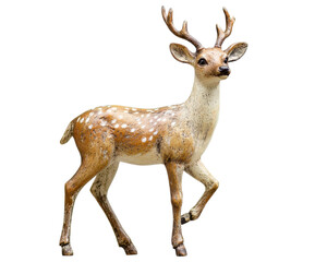 Fototapeta premium small statue of deer with detailed features and natural pose, perfect for decoration or as gift. This charming piece adds touch of nature to any space