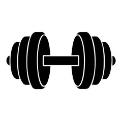 Dumbbells Black Silhouette Illustration Ideal Vector Art on Transparent Background