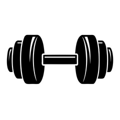 Dumbbells Black Silhouette Illustration Ideal Vector Art on Transparent Background