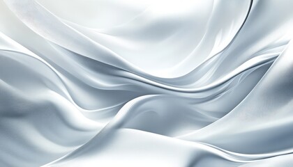 Obraz premium Abstract Silver Draped Fabric Elegant Flowing Silk Texture Background