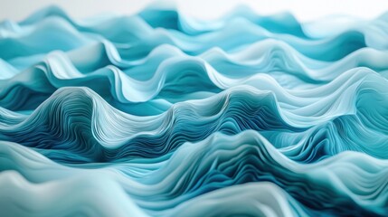 Obraz premium Serene Water-inspired Abstract Pattern with Blue and Teal Gradients