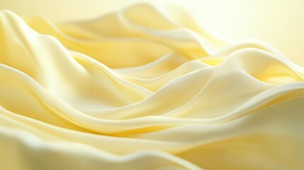 Obraz premium Smooth Pale Yellow Silk Draped Softly and Elegantly