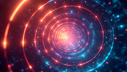 Glowing Geometric Spirals with Dynamic Gradient Tones