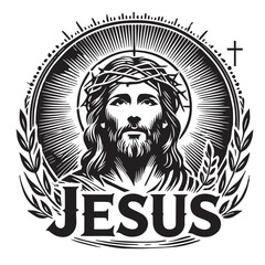 Jesus Clipart Design Funny Jesus Christ Vector illustration