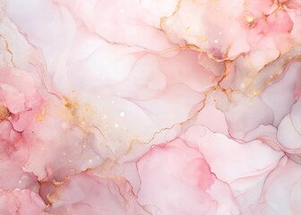 Abstract Pink Watercolor Wedding Invitation Background - Pastel Marble Texture