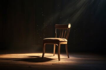 Magical illuminated chair ethereal golden