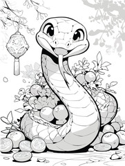 Fototapeta premium Snake and Lucky Orange