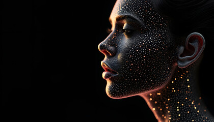 Minimal Line Art Faces in Black and White with Bold Contrasts