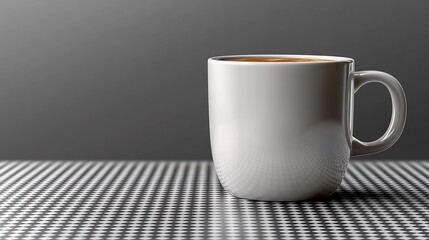 Stylish mockup of a custom branded mug isolated on a transparent background for corporate giveaways or merchandise design