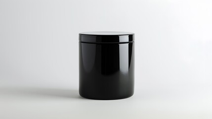 A classic clear glass jar on the beautifull empty background