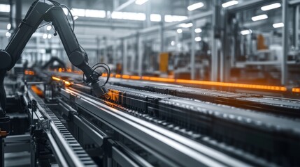 Battery manufacturing assembly line showcasing advanced technology and precision engineering, where skilled workers meticulously assemble components to ensure high-performance energy solutions.