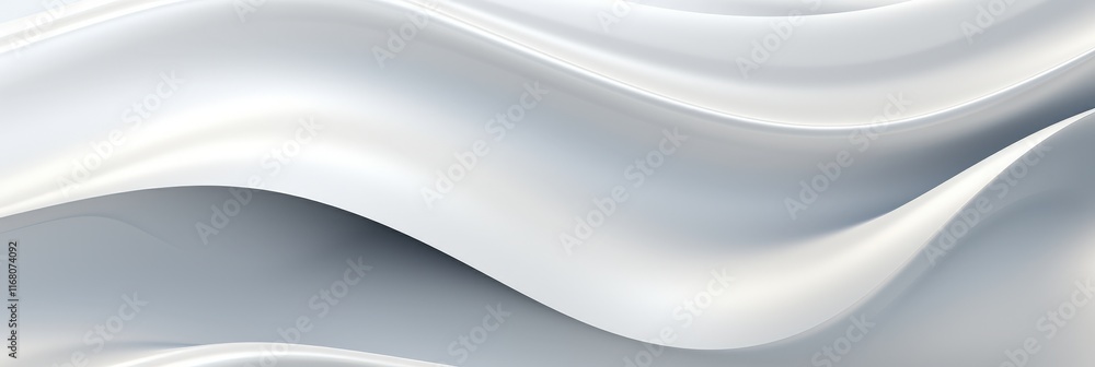 Poster soft textured wavy pattern in abstract dimension with subtle white tones and smooth flowing lines fo