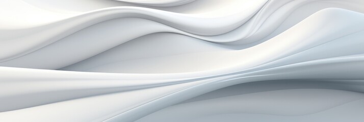 Obraz premium Abstract Wavy White Background with Dimensional Curves and Fluid Lines Ideal for Creative Design and Modern Aesthetic Projects