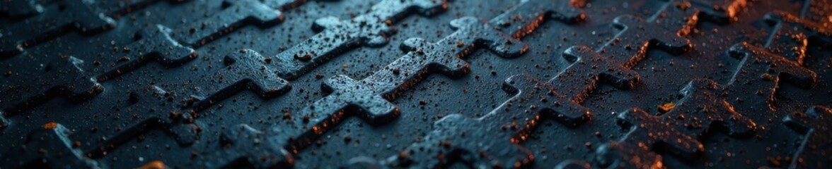 Jagged metal surfaces, dim lighting, intricate details, surface, iron, detail