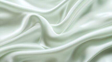Obraz premium Elegant Draped Pale Green Silk Fabric Texture
