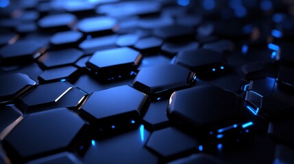 Obraz premium hexagonal connection with blue colour background