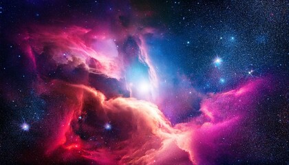 Deep space, showcasing a serene and majestic interstellar nebula.