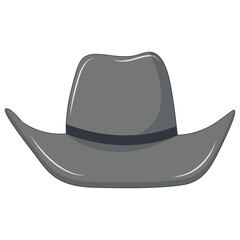 Wild West Cowboy Hat Isolated on White Background. Flat Cartoon Vector Illustration